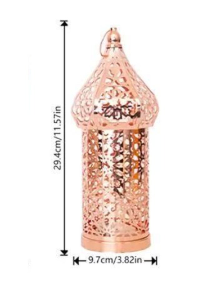 Luxury Golden Moroccan Lantern – Intricate Openwork Metal Lamp for Ramadan Decor, Eid Celebrations, Wedding Centerpieces & Home Ambience（YB-22-M） - Image 2